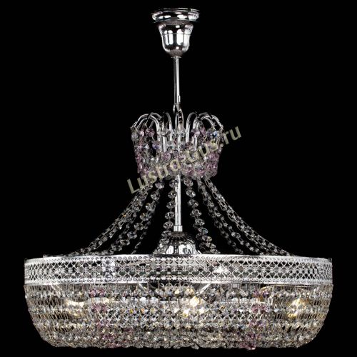 Люстра Венеция Кольцо с подвесом Розовая в Подольске Гусь Хрустальный