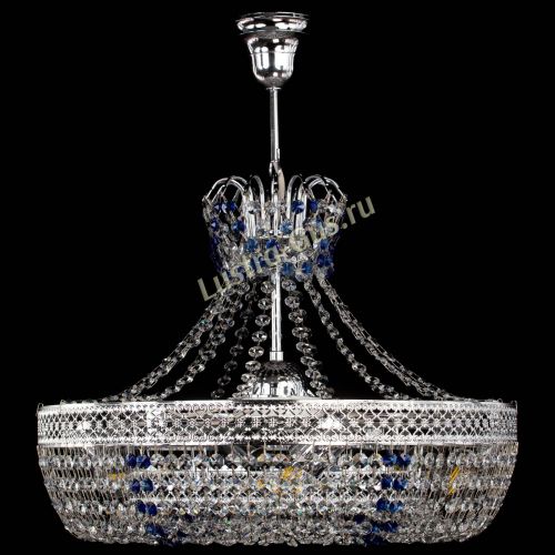 Люстра Венеция Кольцо с подвесом Синяя в Подольске Гусь Хрустальный