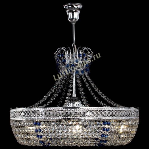 Люстра Венеция Кольцо с подвесом Синяя в Подольске Гусь Хрустальный