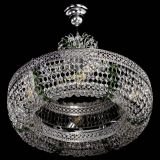 Люстра Венеция Кольцо с подвесом Зеленая в Подольске