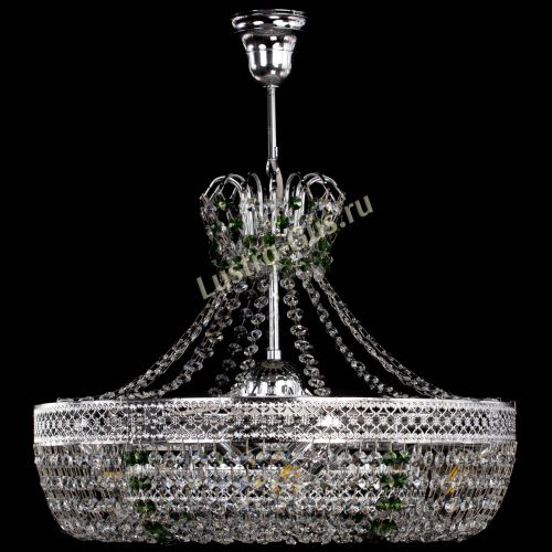 Люстра Венеция Кольцо с подвесом Зеленая в Подольске Гусь Хрустальный