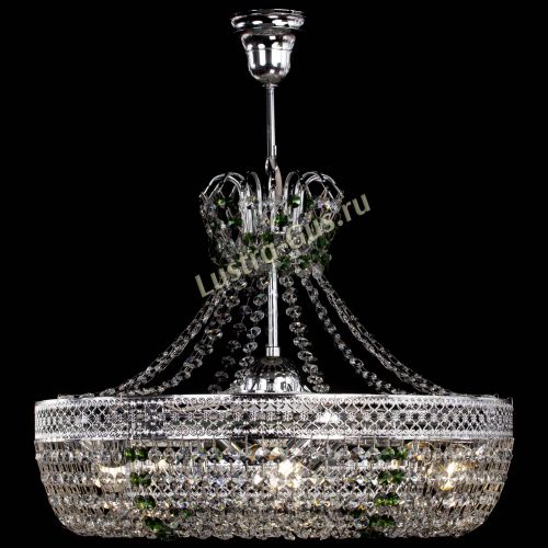 Люстра Венеция Кольцо с подвесом Зеленая в Подольске Гусь Хрустальный