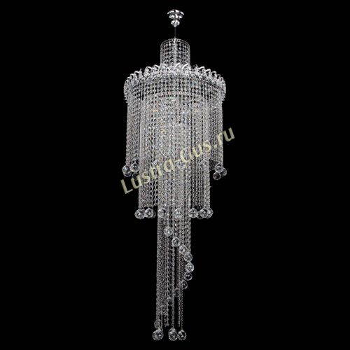 Люстра Водопад длинный с подвесом  в Подольске Гусь Хрустальный