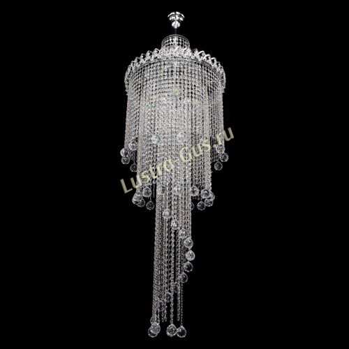 Люстра Водопад длинный с подвесом  в Подольске Гусь Хрустальный