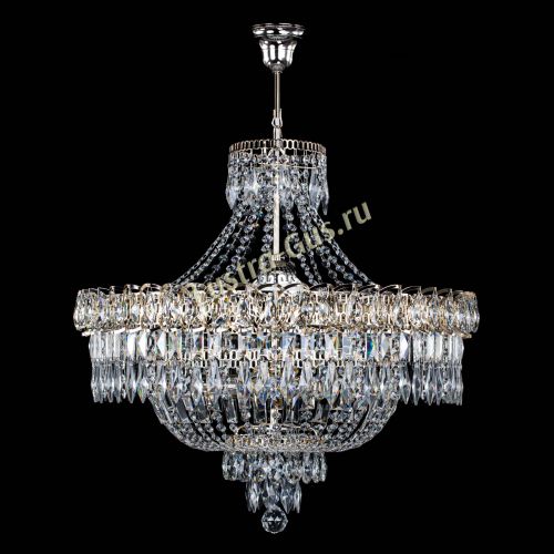 Люстра Водопад перо №8 с подвесом в Подольске Гусь Хрустальный