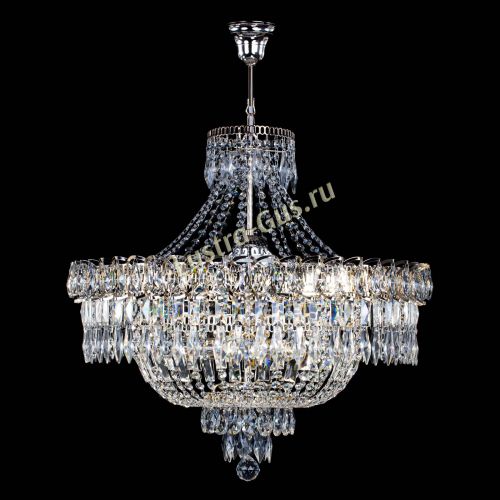 Люстра Водопад перо №8 с подвесом в Подольске Гусь Хрустальный