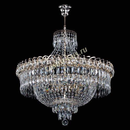 Люстра Водопад перо №8 с подвесом в Подольске Гусь Хрустальный