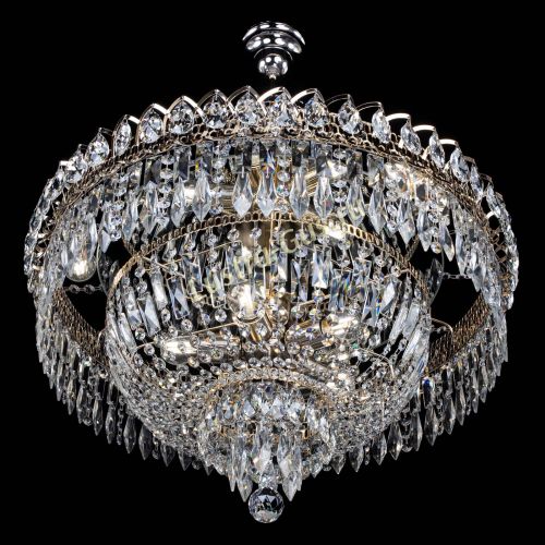 Люстра Водопад перо №8 с подвесом в Подольске Гусь Хрустальный