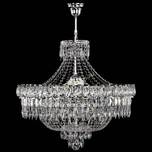 Люстра Водопад перо с подвесом в Подольске Гусь Хрустальный