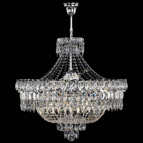 Люстра Водопад перо с подвесом в Подольске Гусь Хрустальный