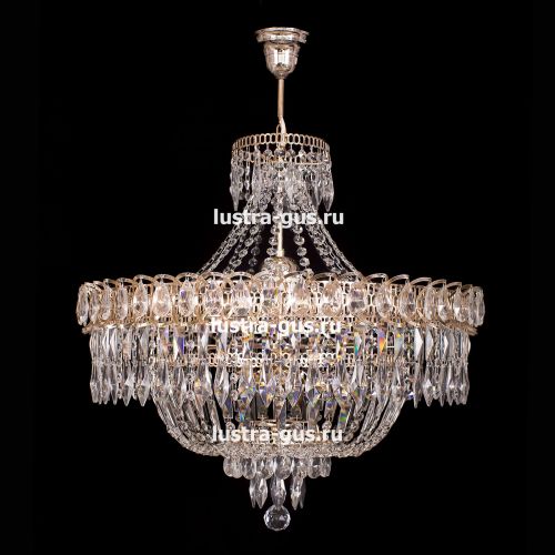 Люстра Водопад перо с подвесом в Подольске Гусь Хрустальный