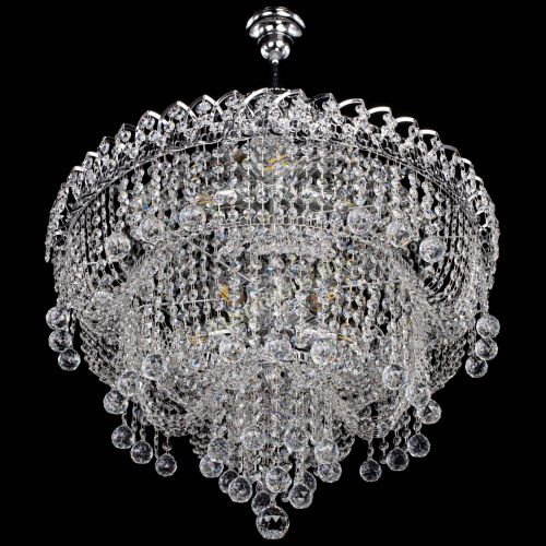 Люстра Водопад Софья с подвесом в Подольске Гусь Хрустальный