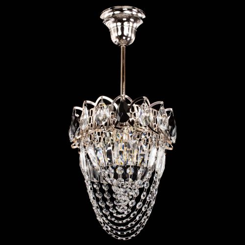 Люстра Водоворот №1 мини с подвесом черная в Подольске Гусь Хрустальный