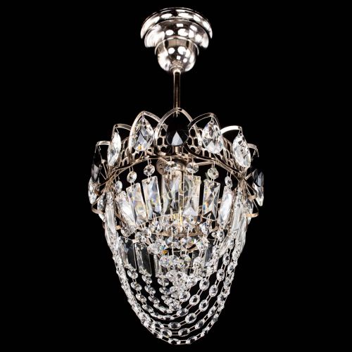 Люстра Водоворот №1 мини с подвесом черная в Подольске Гусь Хрустальный