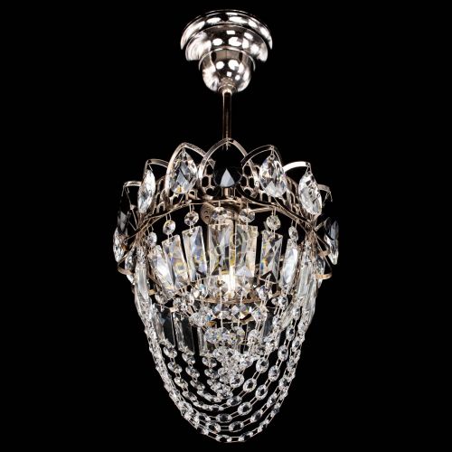 Люстра Водоворот №1 мини с подвесом черная в Подольске Гусь Хрустальный