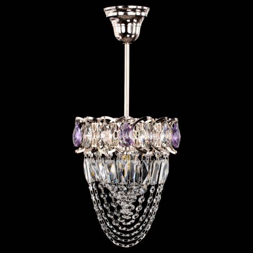 Люстра Водоворот №1 мини с подвесом фиолетовая в Подольске Гусь Хрустальный
