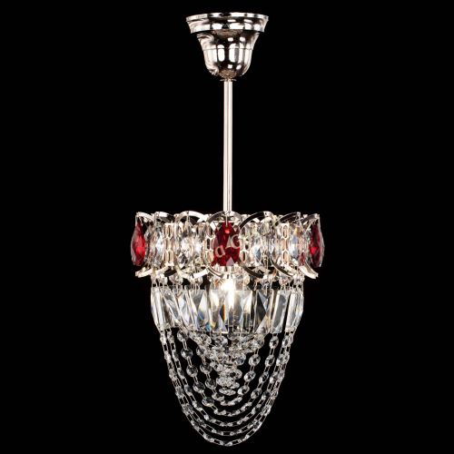 Люстра Водоворот №1 мини с подвесом красная в Подольске Гусь Хрустальный