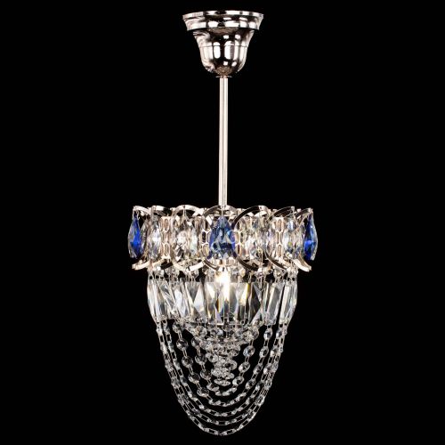 Люстра Водоворот №1 мини с подвесом синяя в Подольске Гусь Хрустальный