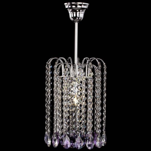 Люстра Зима капель журавлик фиолетовая в Подольске Гусь Хрустальный