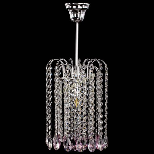 Люстра Зима капель журавлик розовая в Подольске Гусь Хрустальный