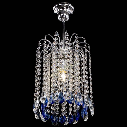 Люстра Зима капель журавлик синяя в Подольске Гусь Хрустальный