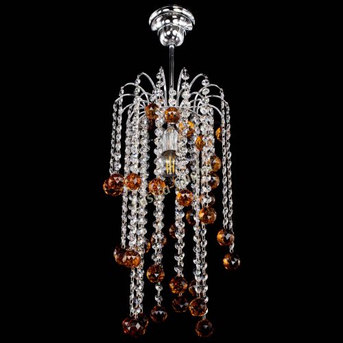 Люстра Зима каскад шар 30 чайная в Подольске Гусь Хрустальный