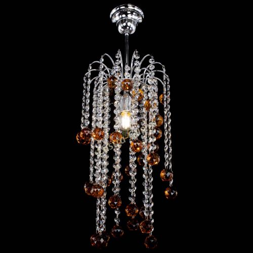 Люстра Зима каскад шар 30 чайная в Подольске Гусь Хрустальный