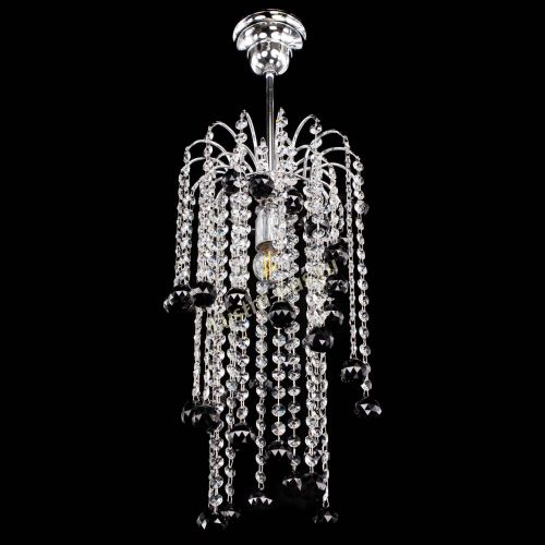 Люстра Зима каскад шар 30 черная в Подольске Гусь Хрустальный