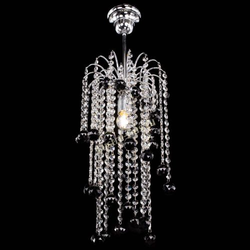 Люстра Зима каскад шар 30 черная в Подольске Гусь Хрустальный