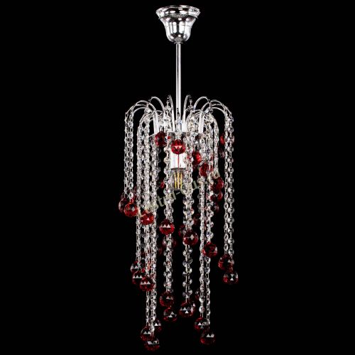Люстра Зима каскад шар 30 красная в Подольске Гусь Хрустальный