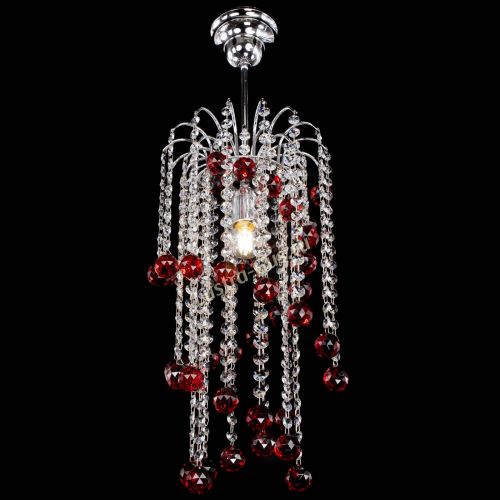 Люстра Зима каскад шар 30 красная в Подольске Гусь Хрустальный