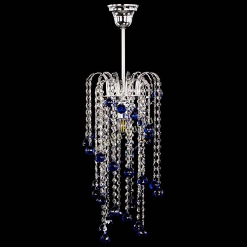 Люстра Зима каскад шар 30 синяя в Подольске Гусь Хрустальный
