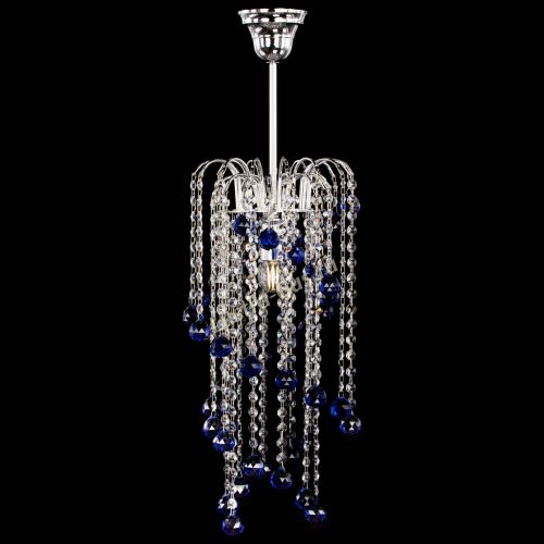 Люстра Зима каскад шар 30 синяя в Подольске Гусь Хрустальный
