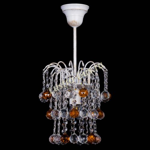 Люстра Зима шар чайная (белая патина)  в Подольске Гусь Хрустальный