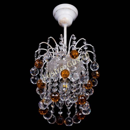 Люстра Зима шар чайная (белая патина)  в Подольске Гусь Хрустальный