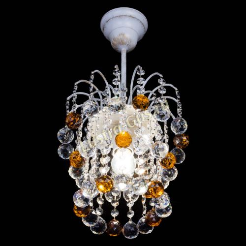 Люстра Зима шар чайная (белая патина)  в Подольске Гусь Хрустальный