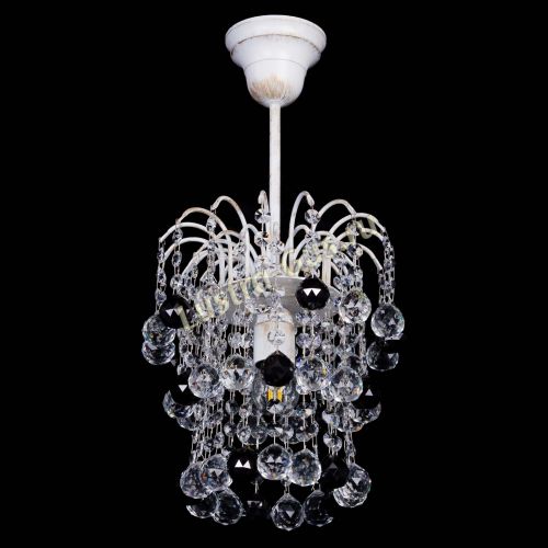 Люстра Зима шар черная (белая патина)  в Подольске Гусь Хрустальный