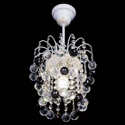 Люстра Зима шар черная (белая патина)  в Подольске Гусь Хрустальный
