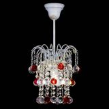 Люстра Зима шар красная (белая патина)  в Подольске