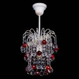 Люстра Зима шар красная (белая патина)  в Подольске