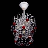 Люстра Зима шар красная (белая патина)  в Подольске