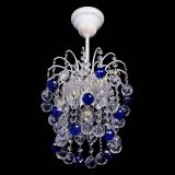 Люстра Зима шар синяя (белая патина)  в Подольске