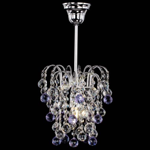 Люстра Зима шар фиолетовая в Подольске Гусь Хрустальный