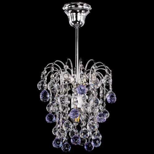 Люстра Зима шар фиолетовая в Подольске Гусь Хрустальный