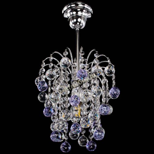 Люстра Зима шар фиолетовая в Подольске Гусь Хрустальный