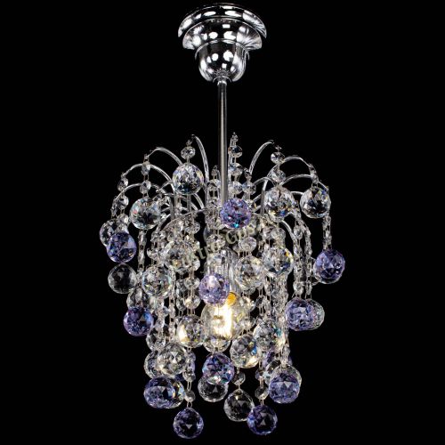 Люстра Зима шар фиолетовая в Подольске Гусь Хрустальный