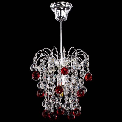 Люстра Зима шар красная в Подольске Гусь Хрустальный