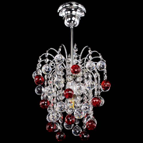 Люстра Зима шар красная в Подольске Гусь Хрустальный