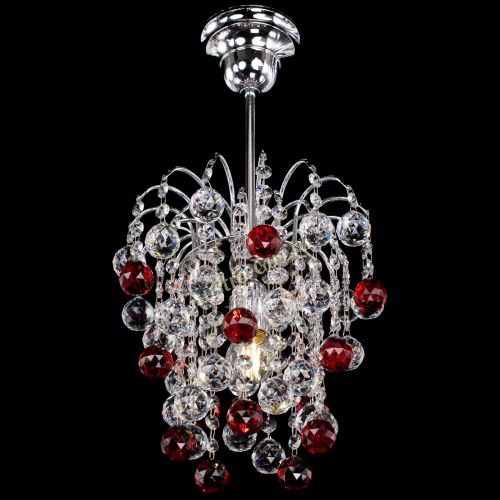 Люстра Зима шар красная в Подольске Гусь Хрустальный