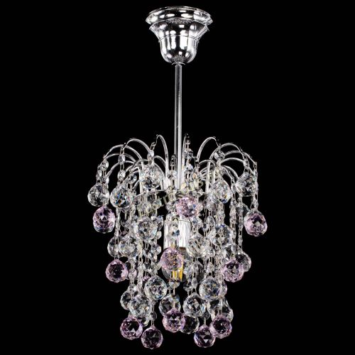 Люстра Зима шар розовая в Подольске Гусь Хрустальный